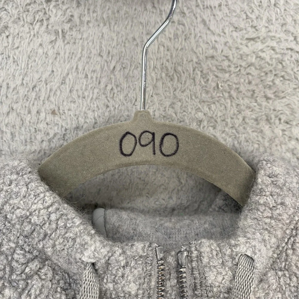 Lululemon Oh So Sherpa Jacket‎ Womens 8 Gray Hoodie Boucle Fleece Cozy Sweater